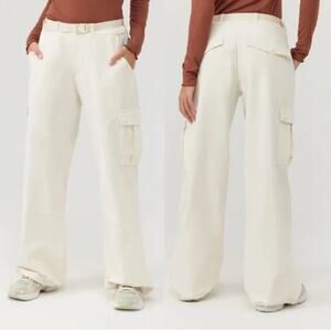 Outdoor Voices RecTrek Cargo Pants Milk Stone NWT XXL Straight Leg